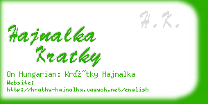 hajnalka kratky business card